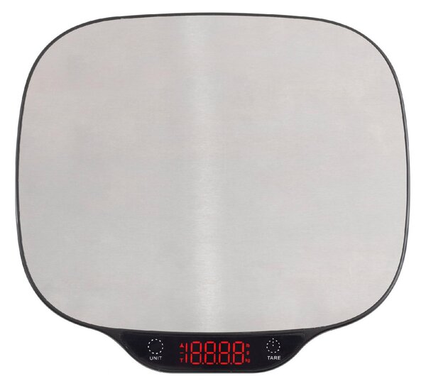 HOME HG M 15 konyhai mérleg, méréshatár 15 kg, mérési pontosság: 1 g, tára funkció, világító piros LED kijelzővel, automatikus kikapcsolás