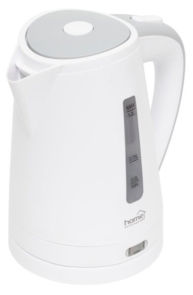 HOME HG VF 05 vízforraló, teljesítmény 2000 W, 1,2 literes víztartály, 360°-ban forgatható állvány, rejtett fűtőszál, fehér