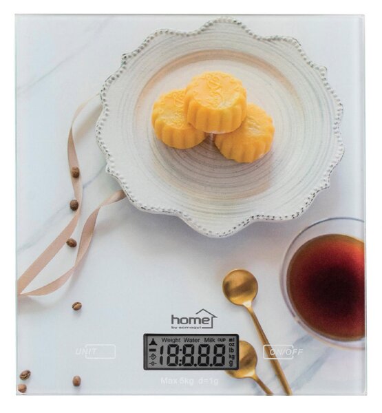 HOME HG M 05 konyhai mérleg, méréshatár 5 kg, mérési pontosság 1 g, tára funkció, automatikus kikapcsolás