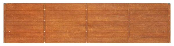 Rozsda színű corten acél kerti magaságyás 320 x 40 x 77 cm