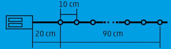 HOME MLC 10/CS mini LED-es csillag fényfüzér, 0,9 m / 10 db melegfehér LED, állófényű, átlátszó vezeték, elemes, beltéri kivitel