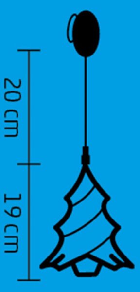 HOME KID 412 karácsonyfa ablakdísz, 8 db LED, öntapadós elemtartó