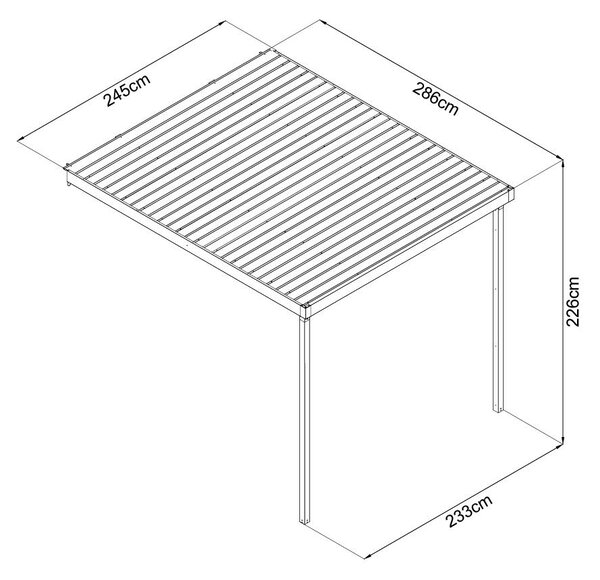 Bővítés az Avenberg Magnus 2.5 x 2.9 m - Premium kerti házakhoz