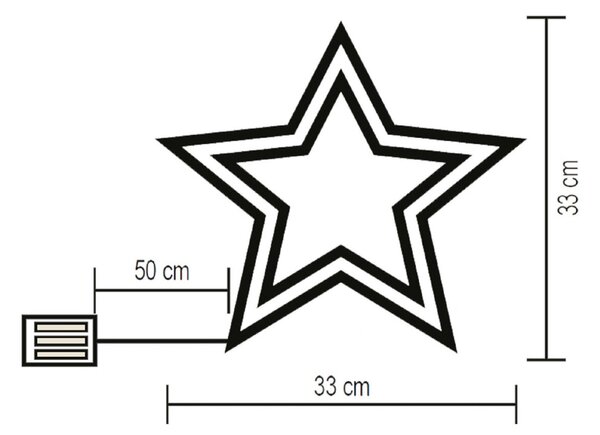 HOME KID 503 B/M csillag ablakdísz, 35 db színes LED, 3 funkció, kapcsolható