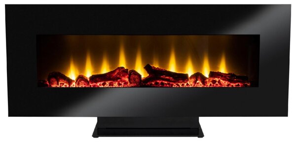 HOME FKK 24 falra szerelhető vagy talpra állítható elektromos látványkandalló, 900W/1800W, heti program, távirányító, fekete