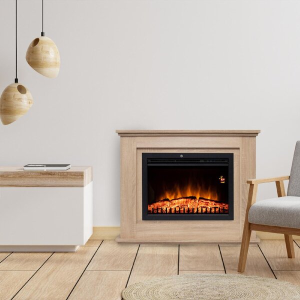 HOME FKK Bologna elektromos kandalló, FKKF 03 + FKKI 03 szett, 2000 W, heti program, távirányító, beépített termosztát