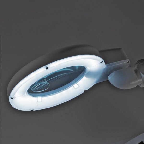 HOME NKLL 06 LED-es nagyítós asztali lámpa, 30 hidegfényű LED, 6500 K, 400 lm, 3 dioptria nagyítás, 12 dioptria másodlagos lencse