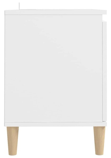 Fehér TV-szekrény tömör falábakkal 103,5 x 35 x 50 cm