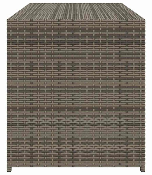 Szürke polyrattan kerti tárolóláda 283 L