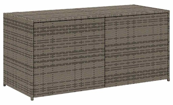 Szürke polyrattan kerti tárolóláda 283 L