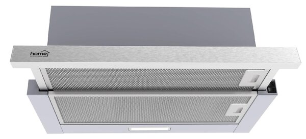 HOME KPE 6044S konyhai páraelszívó TWISTER, két sebességfokozat, légszállítás: 440 m3/h, 105 W, rozsdamentes acél panel + szürke test