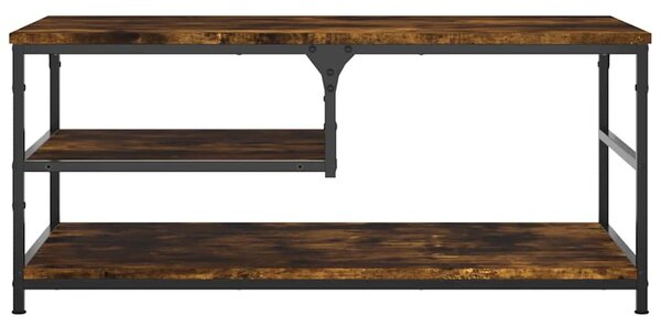 Füstös tölgy színű szerelt fa dohányzóasztal 90 x 49 x 40 cm