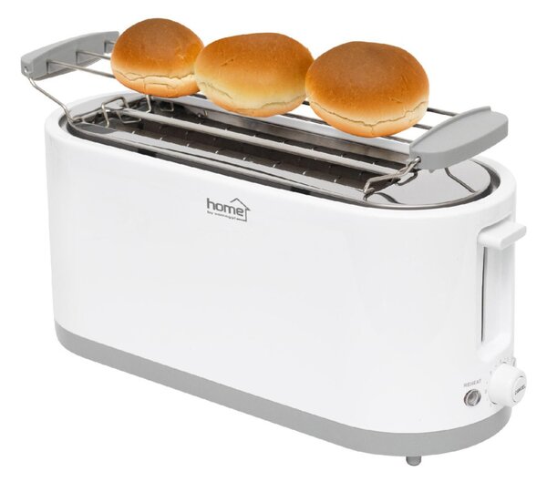 HOME HG KP 42 4 szeletes kenyérpirító, 1400 W, cooltouch, 7 fokozat, zsemlemelegítő, fehér