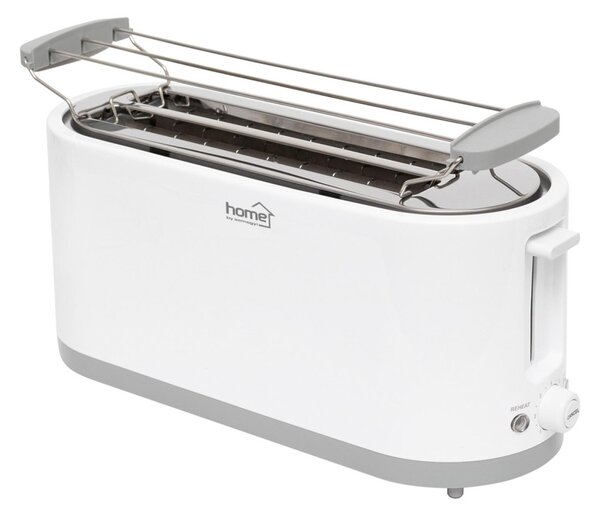 HOME HG KP 42 4 szeletes kenyérpirító, 1400 W, cooltouch, 7 fokozat, zsemlemelegítő, fehér