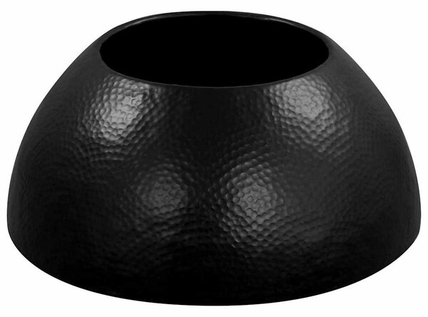 Fekete kalapált alumínium dohányzóasztal 70 x 30 cm
