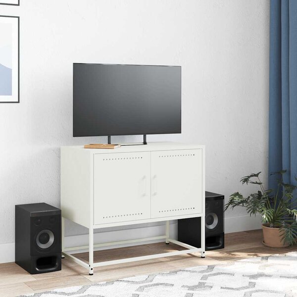 Fehér acél TV-szekrény 68,5x39x60,5 cm