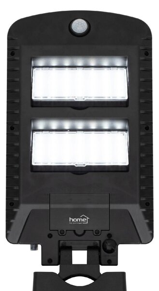 HOME FLP1002SOLAR napelemes LED reflektor, 1000 lm, PIR mozgásérzékelő, 120° 5m, 2 x 28 db hidegfehér SMD LED, energiatakarékos, fém + műanyag, IP44