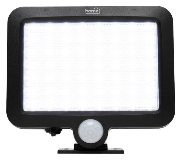 HOME FLP250SOLAR napelemes LED reflektor, 250 lm, PIR mozgásérzékelő, 120° 5m, 56 db hidegfehér SMD LED, energiatakarékos, műanyag, IP44