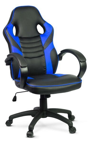 Gamer szék karfával #kék-fekete