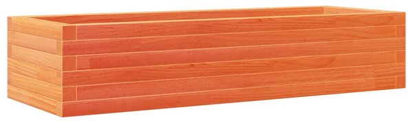 Viaszbarna tömör fenyőfa kerti virágláda 110x40x23 cm