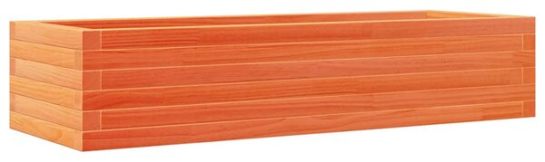 Viaszbarna tömör fenyőfa kerti virágláda 110x40x23 cm