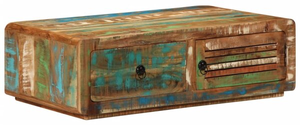 Tömör újrahasznosított fa dohányzóasztal 89 x 55 x 29 cm