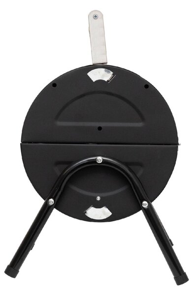 HOME GR01 hordozható asztali grill, faszén, faszénbrikett, nyitott vagy zárt fedél, 2 rostély, 2 széntartó rács, 22 cm rostélymagasság asztaltól