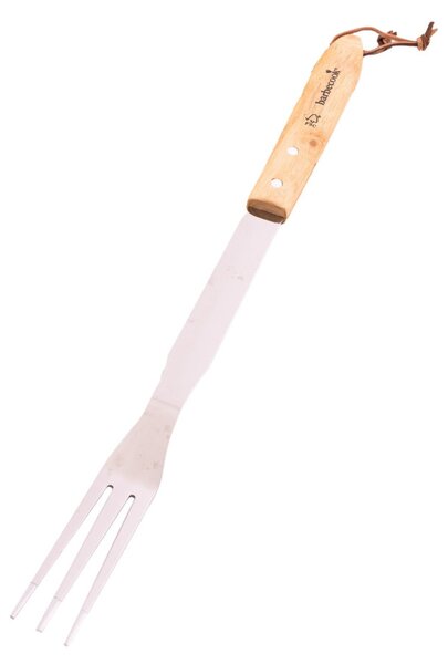Barbecook BC-ACC-7072 rozsdamentes acél grill villa, gumifa nyél, 100% FSC, 46cm