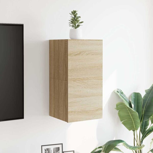 2 db sonoma tölgy falra szerelhető TV-szekrény 30,5x30x30 cm