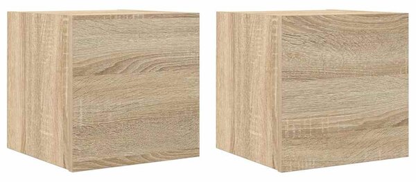 2 db sonoma tölgy falra szerelhető TV-szekrény 30,5x30x30 cm