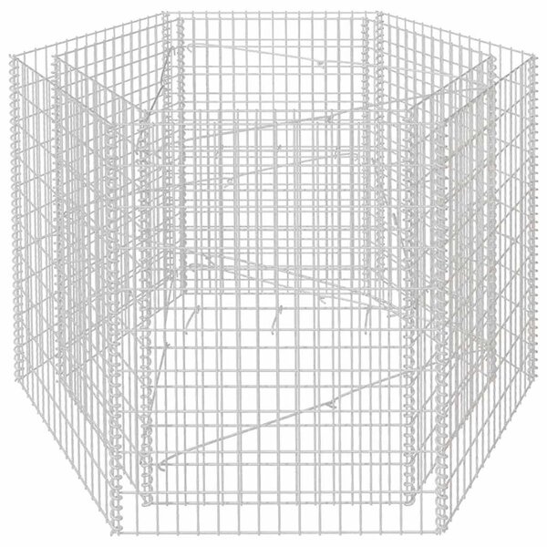 Hatszögletű gabion magaságyás 160 x 140 x 100 cm