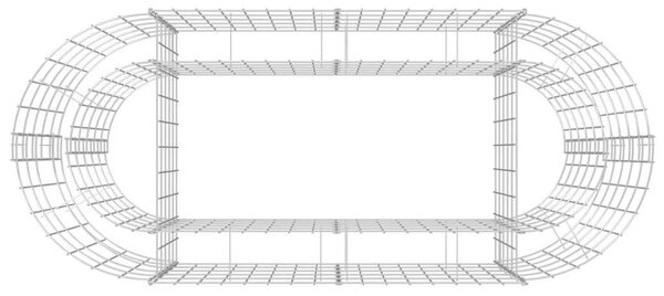 Horganyzott vas gabion magaságyás 120 x 50 x 50 cm