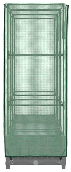 Rattan megjelenésű magaságyás melegháztakaróval 120x40x123 cm