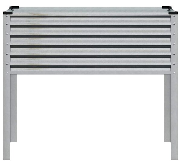 Horganyzott acél kerti virágláda 100 x 45 x 90 cm