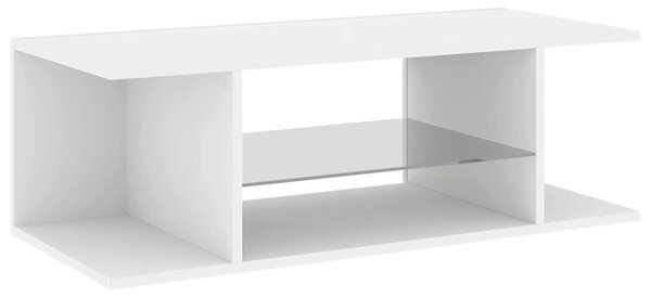Fehér TV-szekrény LED-lámpákkal 90 x 39 x 30 cm
