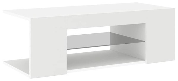Fehér TV-szekrény LED-lámpákkal 90 x 39 x 30 cm