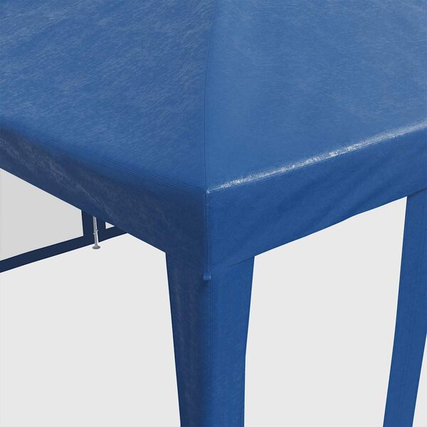Kék HDPE rendezvénysátor 10 hálós oldalfallal 6 x 4 m