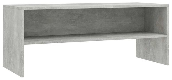 Betonszürke szerelt fa TV-szekrény 100 x 40 x 40 cm