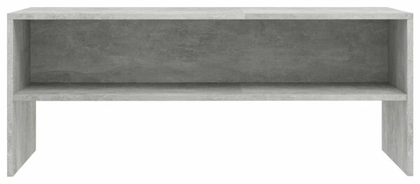 Betonszürke szerelt fa TV-szekrény 100 x 40 x 40 cm