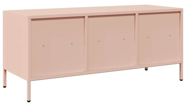 Rózsaszín hidegen hengerelt acél TV-szekrény 101,5x39x43,5 cm