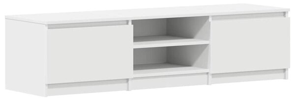 Fehér szerelt fa TV-szekrény 140 x 40 x 35,5 cm