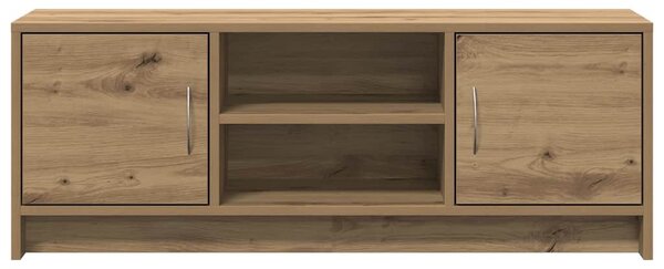 Kézműves tölgy színű szerelt fa TV-szekrény 102x30x37,5 cm