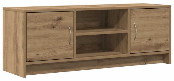 Kézműves tölgy színű szerelt fa TV-szekrény 102x30x37,5 cm
