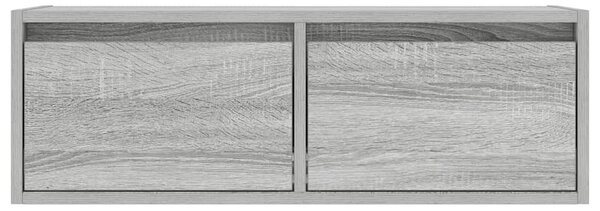 TV-szekrény LED-es világítással szürke sonoma 75x35,5x25 cm