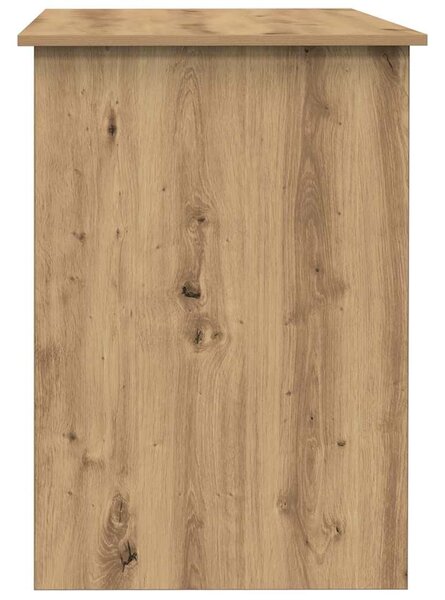 Kézműves tölgy színű szerelt fa íróasztal 100x55x75 cm