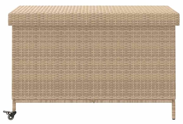 Kerti tároló doboz kerekekkel vegyes bézs 110x55x73 cm