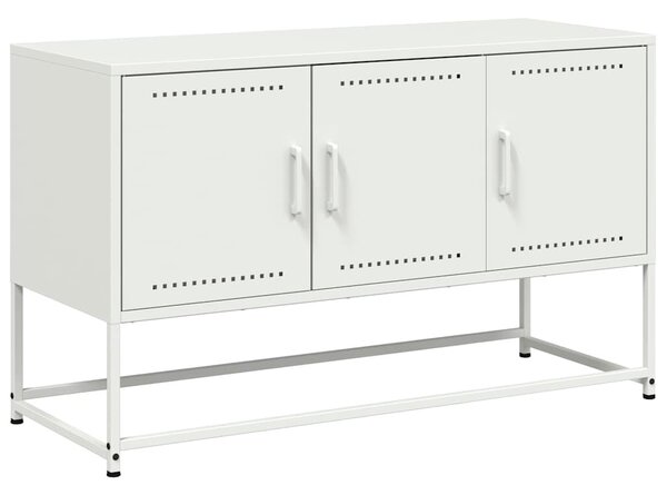 Fehér acél TV-szekrény 100,5x39x60,5 cm