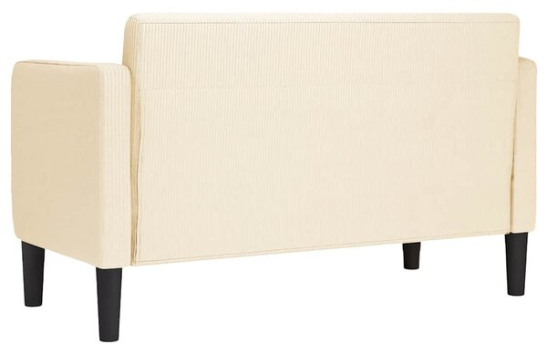 Krém kordbársony szövet loveseat kanapé 109 cm