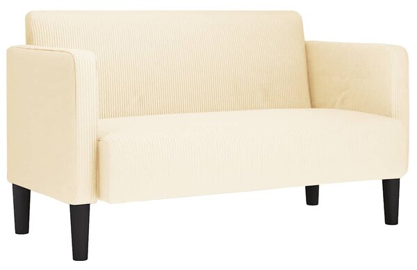 Krém kordbársony szövet loveseat kanapé 109 cm
