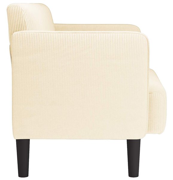 Krém kordbársony szövet loveseat kanapé 109 cm